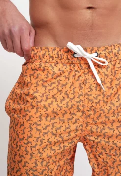 Swim Pant Small Print - Arancione