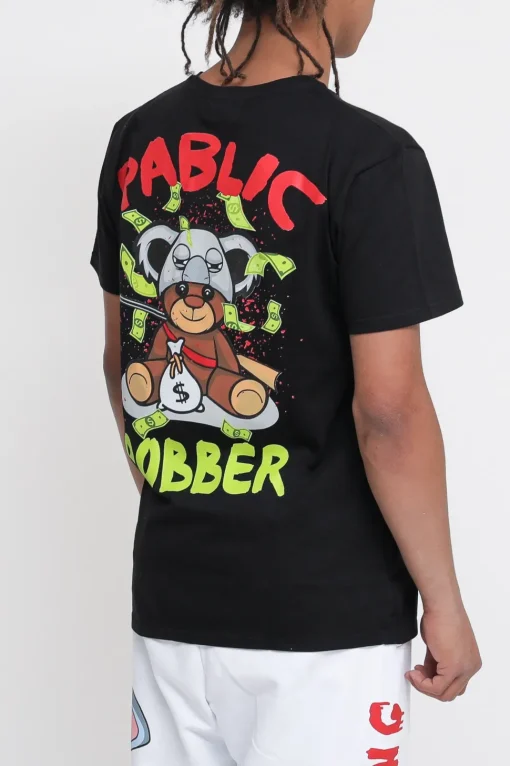 T-shirt Stampa Orso - Nero