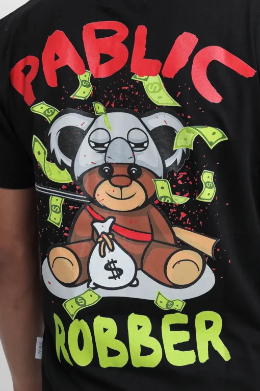 T-shirt Stampa Orso - Nero