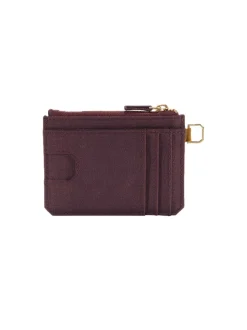 Zippered Card Keeper Wallet - Deep Wine
